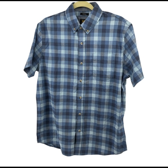 Lee Other - Lee Mens Medium Woven Stretch Shirt Multi Color Plaid Short Sleeve New W…